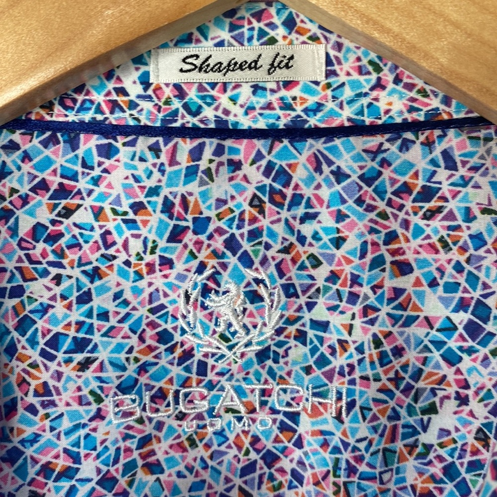 Bugatchi Uomo Checkered Button Down Shirt Large - image 3